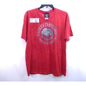 Harley Davidson Museum Shirt Men's Size XL Skull Red Milwaukee Wi